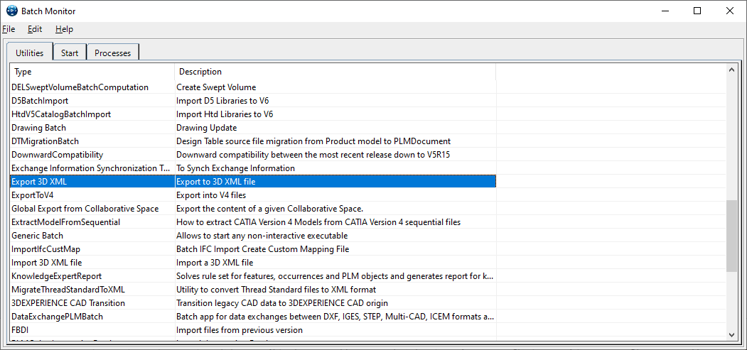 catia batch choose export