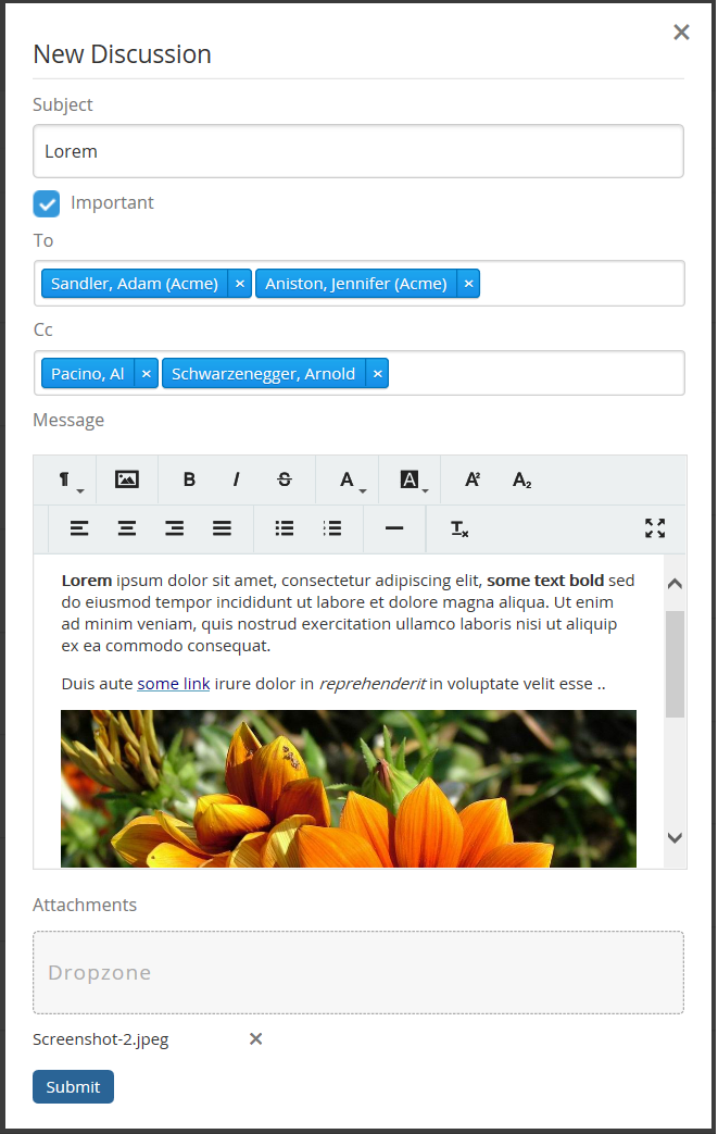 Creating a new discussion image
