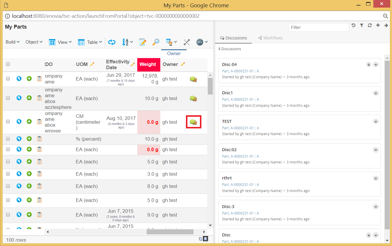 Collaboration panel for /launchFromPortal image