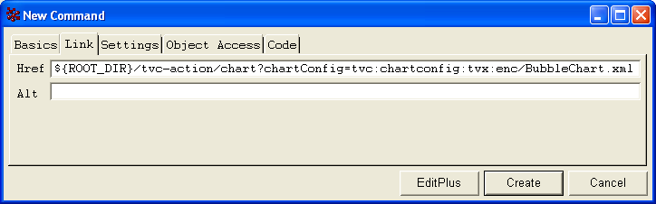 Command definition in the business client image